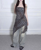 Chess Shirring Dress (2colors)