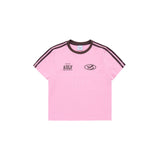[24SS] CIRCLE SYMBOL TRACK CROP SHORT SLEEVE PINK