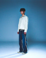 DENIM LINE ZIPPER JACKET (IVORY)