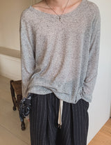 Noah Linen Boat Neck Long Sleeve Knit