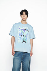 25SS リアルエイリアンファジーラビットショートスリーブTシャツ スカイブルー