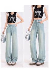 Lyocell Lightweight Wide Leg Denim Pants