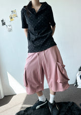 Pla West Fold Cargo Terry Bermuda Shorts 3color