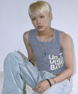 Untitled Henley Tank Top Gray