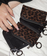 【MADE】ジッピーレザーウォレット [ black, leopard ]