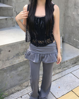 Rolly skirt pants