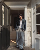 Fire embroidery string training pants