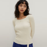 Square Neck Sweater Ivory
