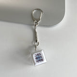 Keep Going blue yellow keycap Keyring