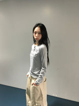 ステイヴィンテージヘンリーネック長袖Tシャツ (3c)