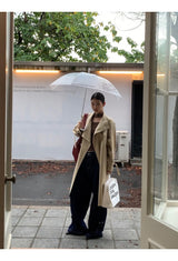 high-end wide long trench coat