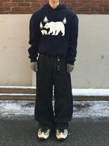 Throw Indigo Embo Washed Denim Pants