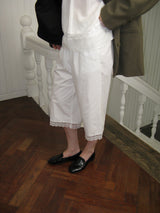 Trim lace pants_ivory
