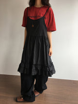 バックレスラッフルワンピース (3color)
