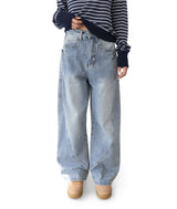 Jeff Big Pocket Washed Curved Jeans