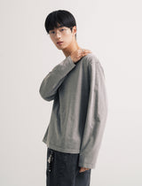26SS★ ボーイ クロップ ピグメント ロングスリーブ Tシャツ