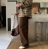 サード5マックラベルワークポケットカーペンダーワイドパンツ