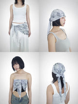 TIE SCARF SKIRT (FOREST)