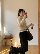 [MADE] [Wool Napping] Winter Warm ピンタックワイドスラックス