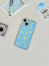 BLUE SPARKLING Silver Epoxy Case