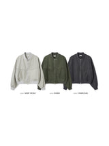 フェーズ クロップ ボンバー ジャケット (3 Colors)