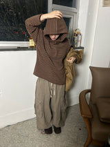 (3colors) cuty prison knit hoodie