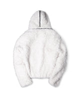 FAUX FUR MULTI ZIPPER WHITE JACKET