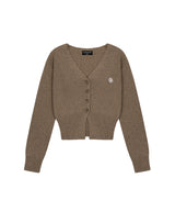 STITCH WOOL KNIT CROP CARDIGAN