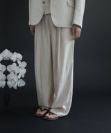 [DOJINOI] LINEN WIDE PANTS OATMEAL