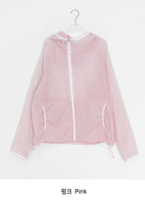 Mimove Diagonal SeeThrough Taping Summer Wind Jumper