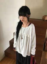 26FW★ [BAONHAUS] コイレン フリル ロングスリーブ Tシャツ