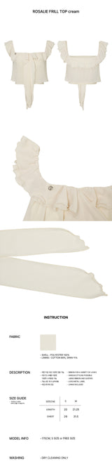 ROSALIE FRILL TOP cream