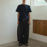Herringbone pleat pants / Charcoal
