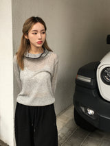 Slender Button Hoodie Knit (3c)