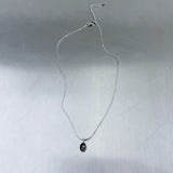 ブラックフェイスクロスチェーンネックレス