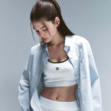 Boyfriend Loose Fit Shirt Blue