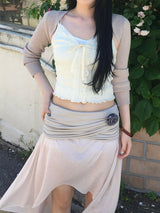 Angel Drape Unbal Long Skirt