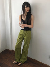 Highla Punching Basic V-Neck Shirring Sleeveless