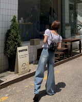 Pre wide denim pants