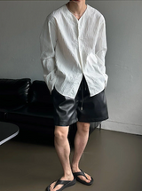 [S/S] レザーバンディングハーフパンツ(4color)