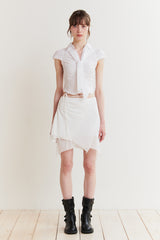 JADE SCARF SHIRT white