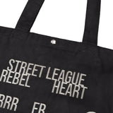 ストリートリーグアートワークワックスコーティングトートバッグ (チャコール)