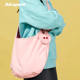 Love double-sided shoulder bag can be slanted