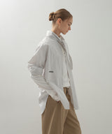 Drape Scarf Shirt_White