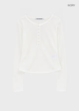 [MADE] メリブワッフルヘンリーネックロングスリーブTシャツ