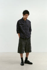 Camo Field Cargo Shorts (Washed Gray)