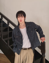 Creep Vintage Leather Trucker Jacket