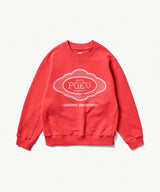 Lace Applique Sweatshirt - Bright Red