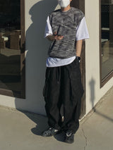 Over Denim Cargo Balloon Pants 2C