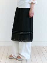 レースパジャマショートパンツ BLACK